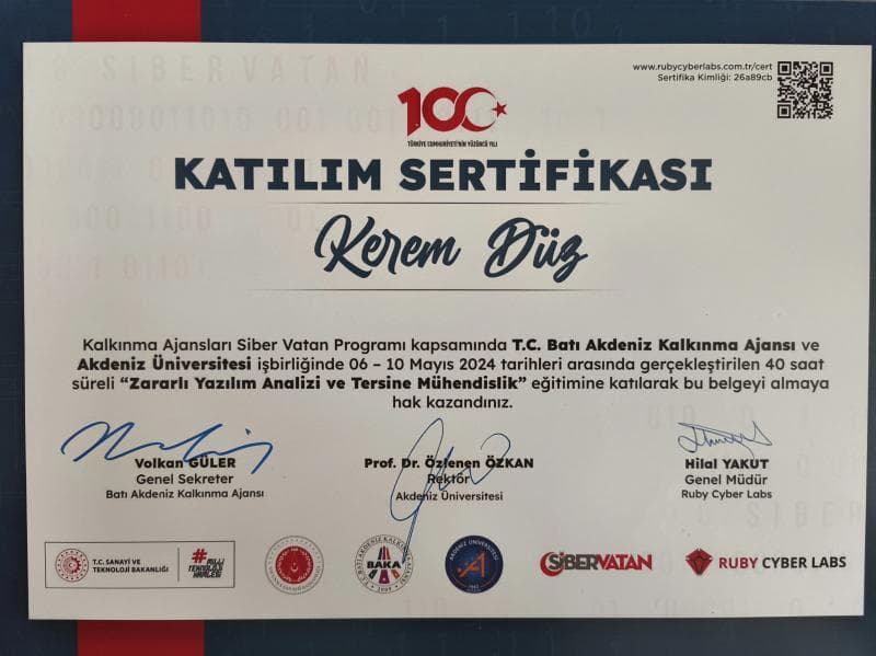 Zararlı Yazılım Analizi ve Tersine Mühendislik